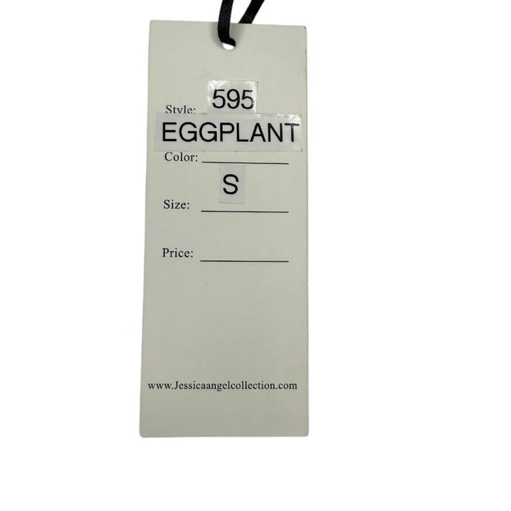 Jessica Angel 595 Evening Gown Off the Shoulder Eggplant Small NWT - Picture 6 of 6